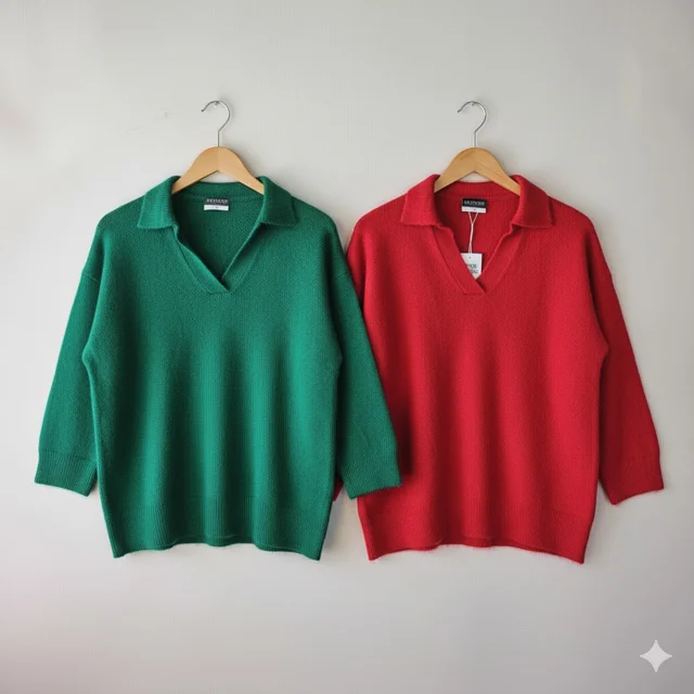 بلوز بافت زنانه موهری و لطیف وارداتی برند پپکو لهستان یلدایی و دلبر سایزبندی اسمال تا لارج