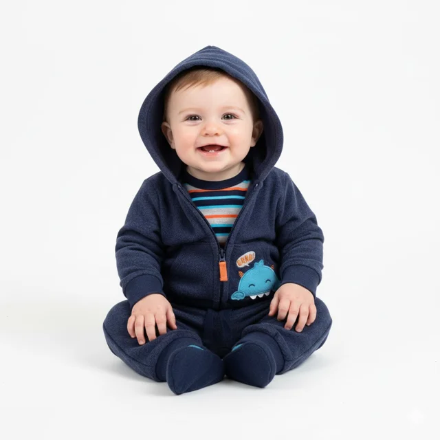 ست سه تیکه نوزادی کارترز سویشرت بادی و شلوار اسلش اورجینال وارداتی از  سایز بیمارستانی تا 2 سال